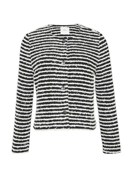 Foto van product s.Oliver BLACK LABEL Tussenjas zwart / wit