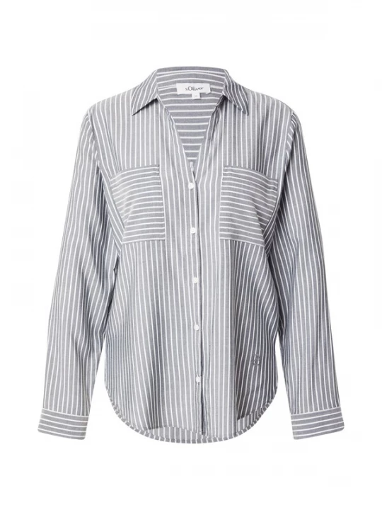 Foto van product s.Oliver Blouse antraciet / wit