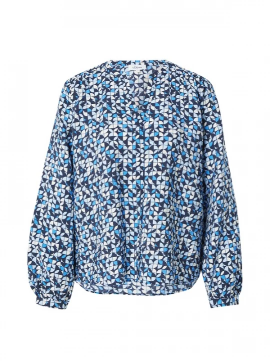 Foto van product s.Oliver Blouse beige / hemelsblauw / pastelblauw / donkerblauw