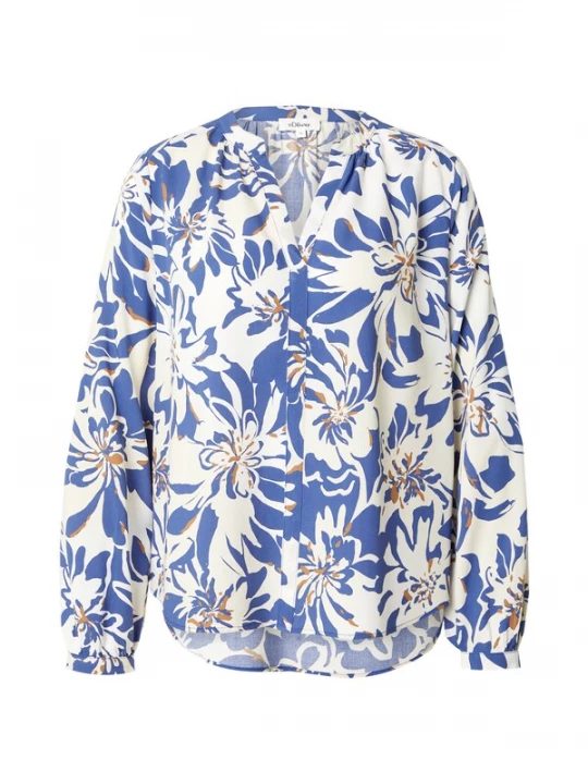Foto van product s.Oliver Blouse blauw / bruin / wit