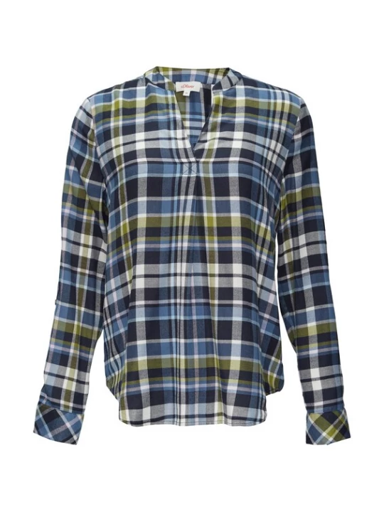 Foto van product s.Oliver Blouse blauw / marine / olijfgroen / wit