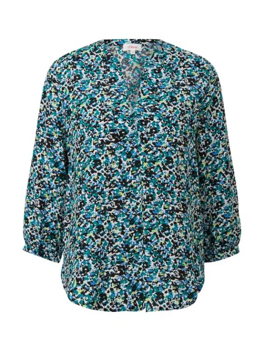 Foto van product s.Oliver Blouse blauw / zwart / natuurwit