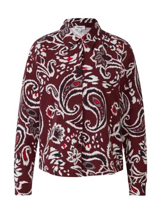 Foto van product s.Oliver Blouse bordeaux / wit