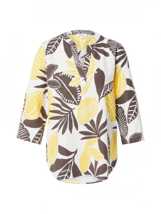 Foto van product s.Oliver Blouse bruin / geel / wit