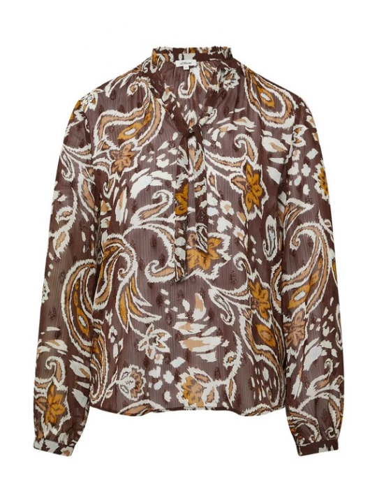 Foto van product s.Oliver Blouse bruin / wit