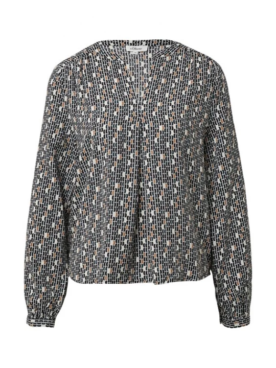 Foto van product s.Oliver Blouse bruin / zwart / wit
