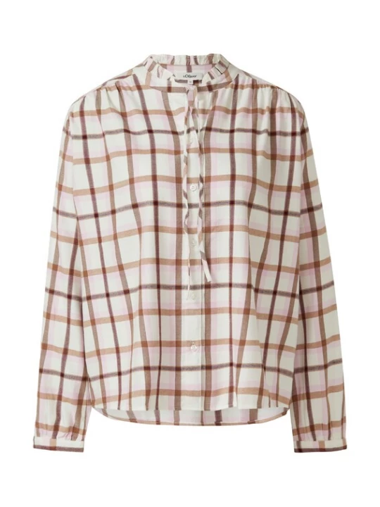 Foto van product s.Oliver Blouse crème / bruin / rosa / bordeaux