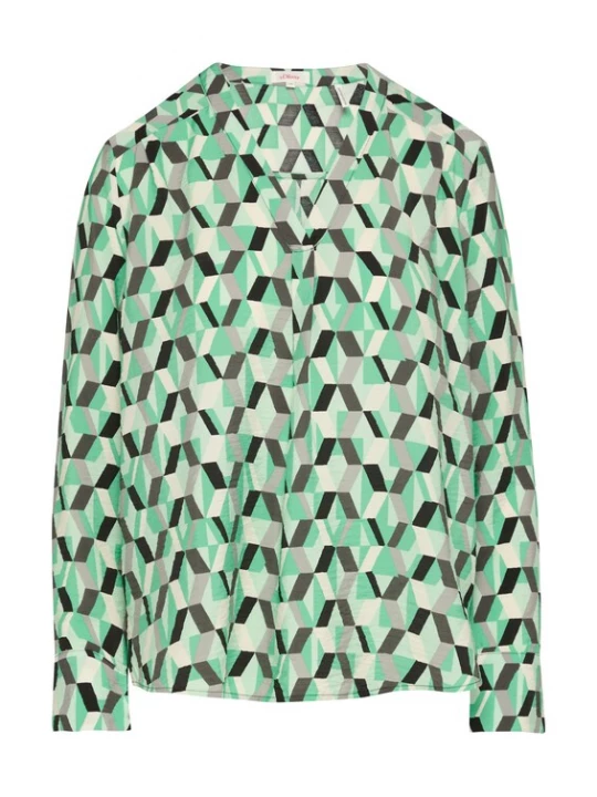 Foto van product s.Oliver Blouse crème / grijs / mintgroen / zwart