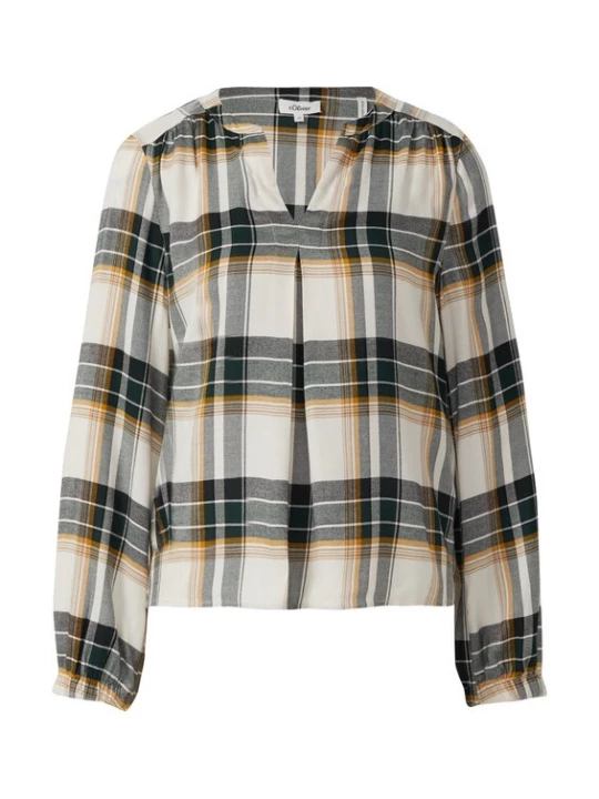 Foto van product s.Oliver Blouse crème / petrol / zwart
