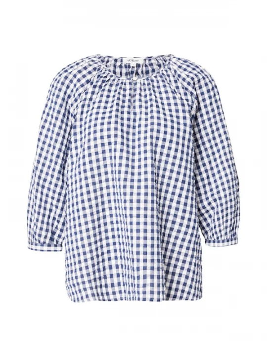 Foto van product s.Oliver Blouse donkerblauw / wit