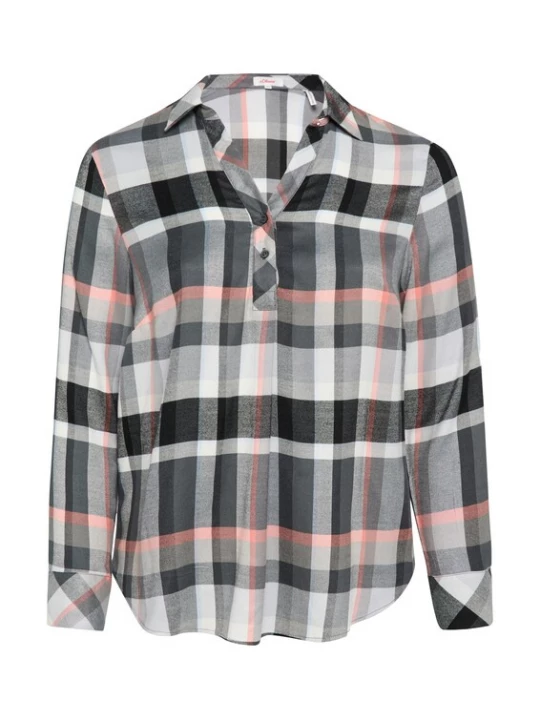 Foto van product s.Oliver Blouse donkergrijs / oranje / wit