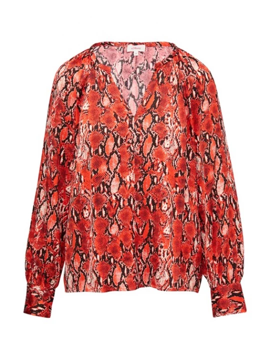 Foto van product s.Oliver Blouse donkeroranje / zwart / wit