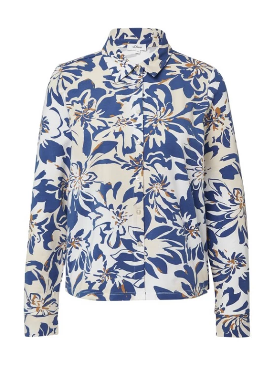Foto van product s.Oliver Blouse ecru / blauw / bruin