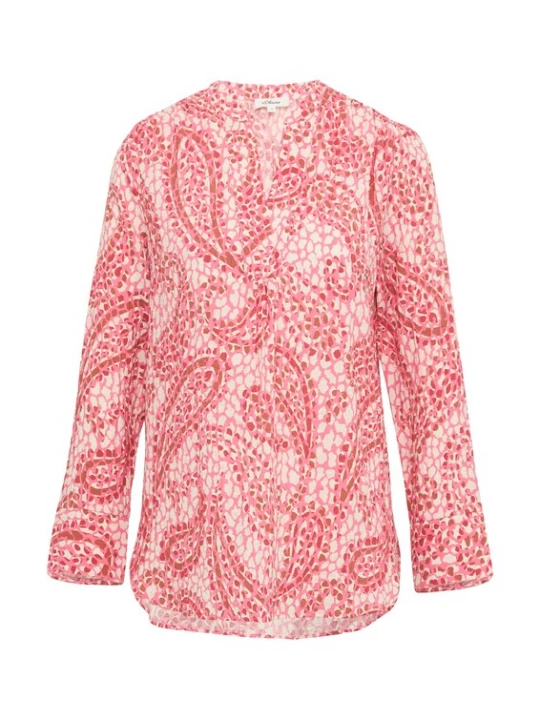 Foto van product s.Oliver Blouse framboos / roestrood / offwhite