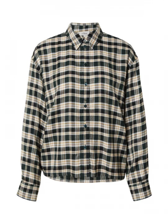 Foto van product s.Oliver Blouse geel / grijs / spar / wit