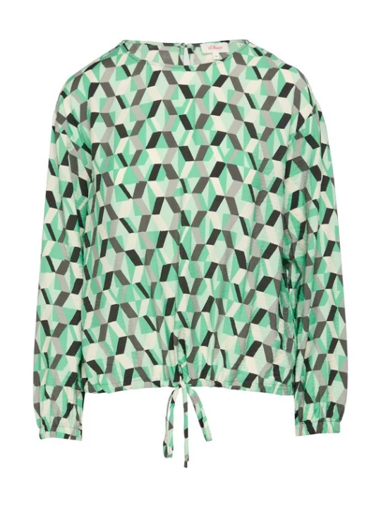 Foto van product s.Oliver Blouse grijs / groen / zwart / wit