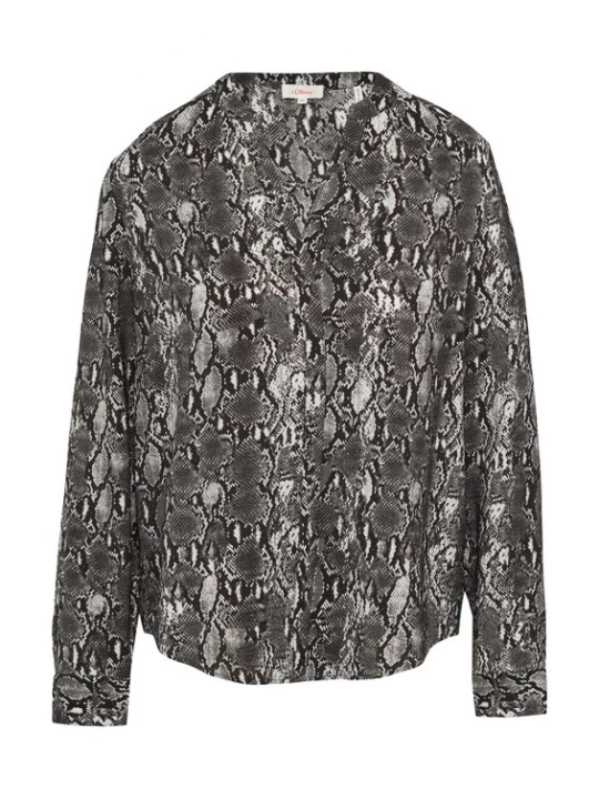 Foto van product s.Oliver Blouse grijs / lichtgrijs / zwart