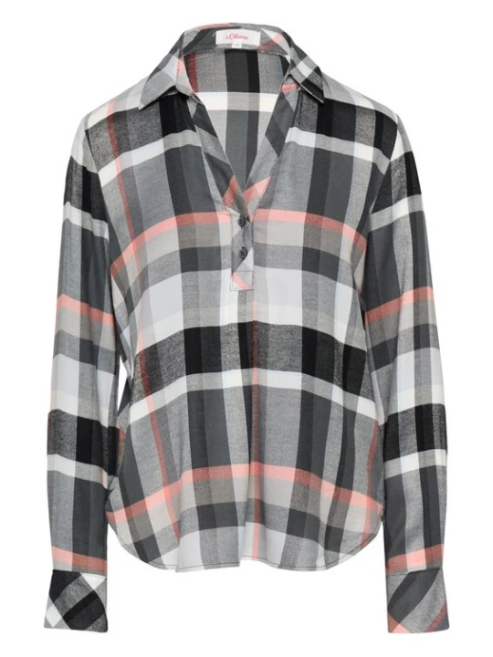 Foto van product s.Oliver Blouse grijs / oranje / wit