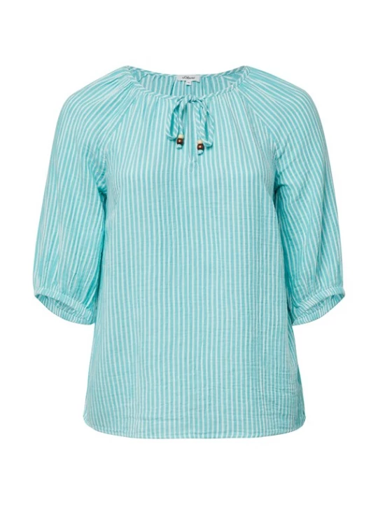 Foto van product s.Oliver Blouse hemelsblauw / wit