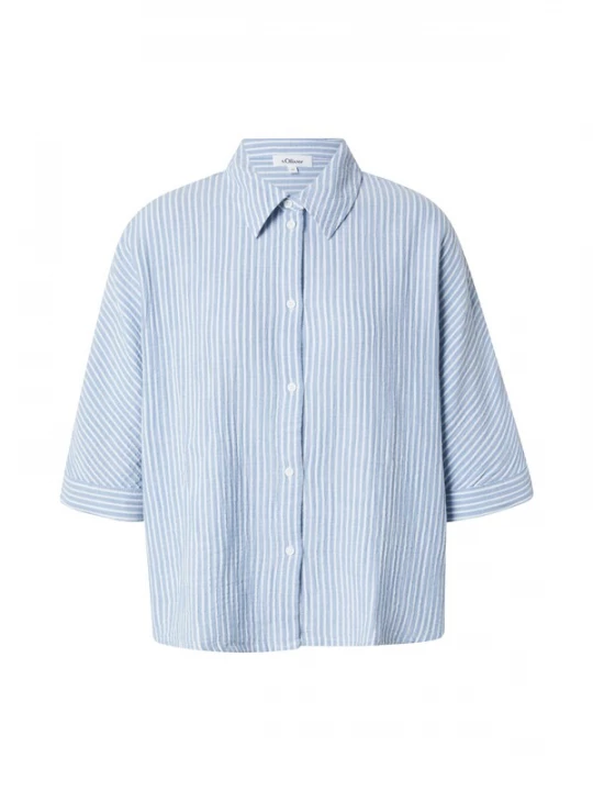 Foto van product s.Oliver Blouse lichtblauw / wit