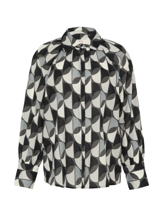 Foto van product s.Oliver Blouse lichtgrijs / donkergrijs / zwart