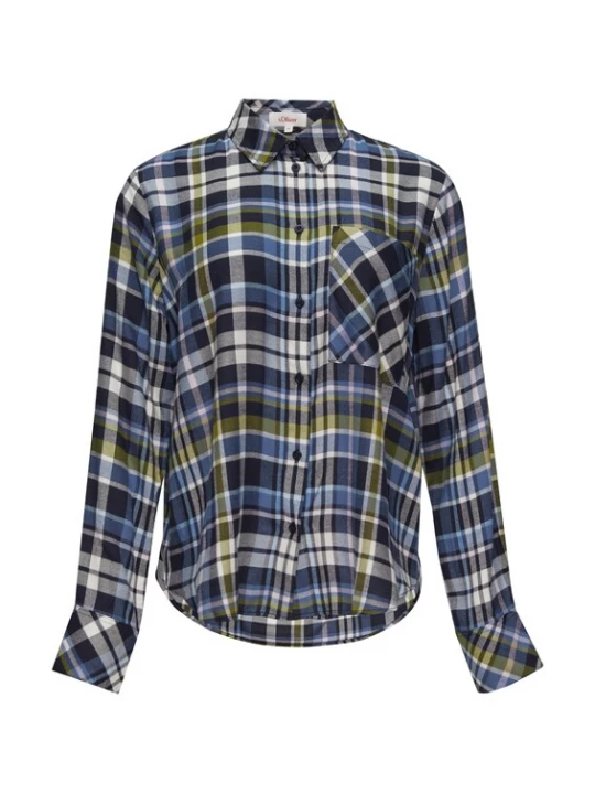 Foto van product s.Oliver Blouse nachtblauw / donkerblauw / lichtgrijs / riet