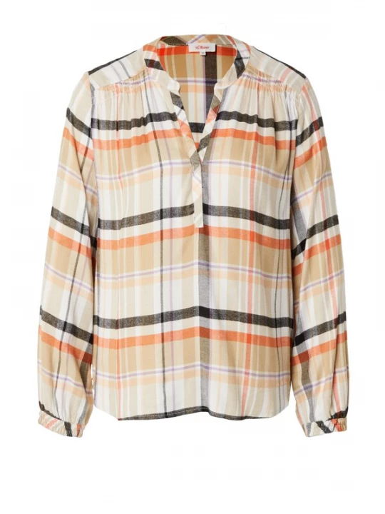 Foto van product s.Oliver Blouse oranje / zwart / wit