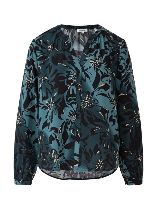 Foto van product s.Oliver Blouse petrol / spar / zwart