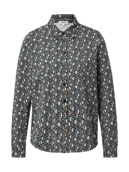 Foto van product s.Oliver Blouse pueblo / petrol / zwart / natuurwit