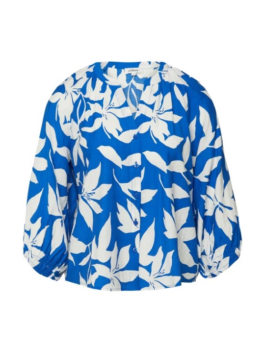 Foto van product s.Oliver Blouse royal blue / koningsblauw / wit