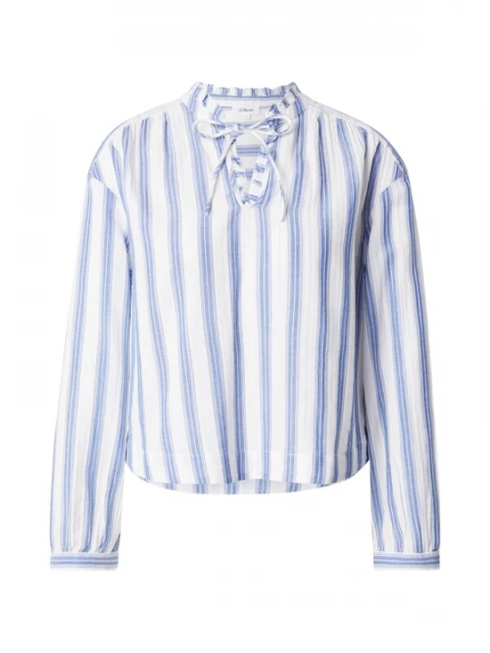 Foto van product s.Oliver Blouse royal blue / koningsblauw / wit