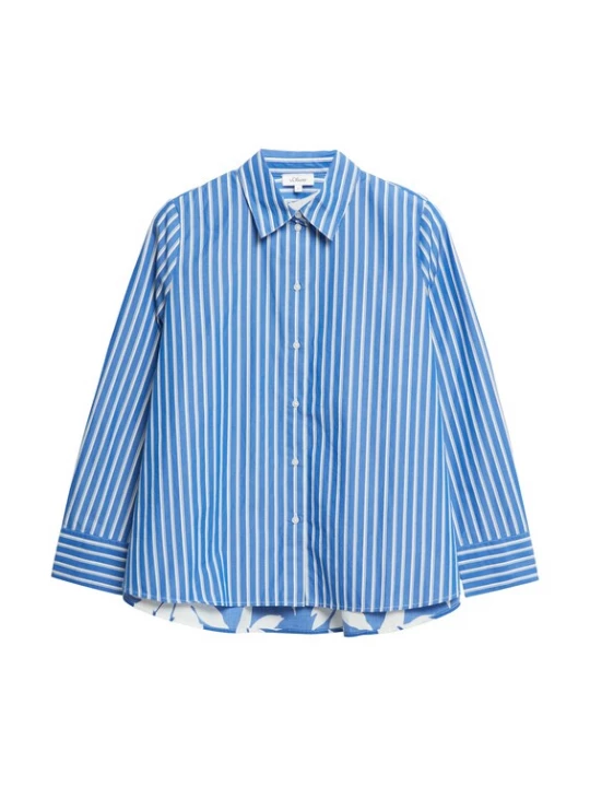 Foto van product s.Oliver Blouse royal blue / koningsblauw / wit