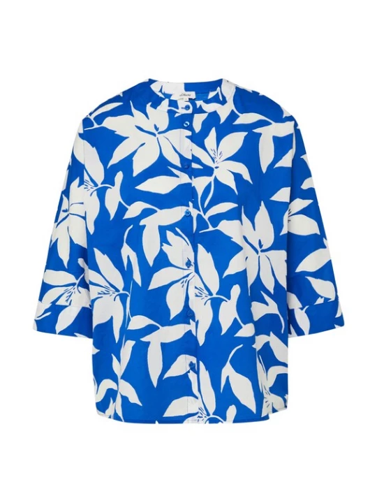 Foto van product s.Oliver Blouse royal blue / koningsblauw / wit