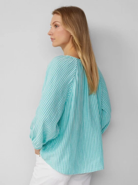Foto van product s.Oliver Blouse turquoise / wit