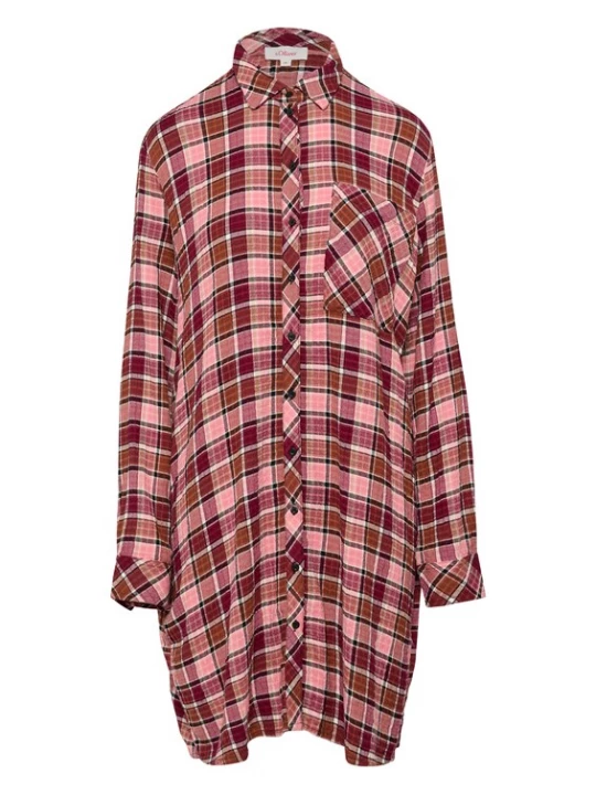 Foto van product s.Oliver Blouse wijnrood / pastelrood / zwart / wit