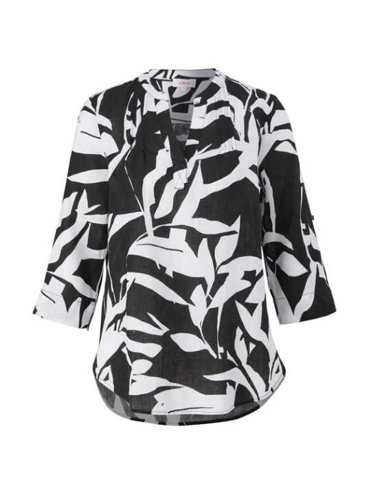 Foto van product s.Oliver Blouse zwart / natuurwit