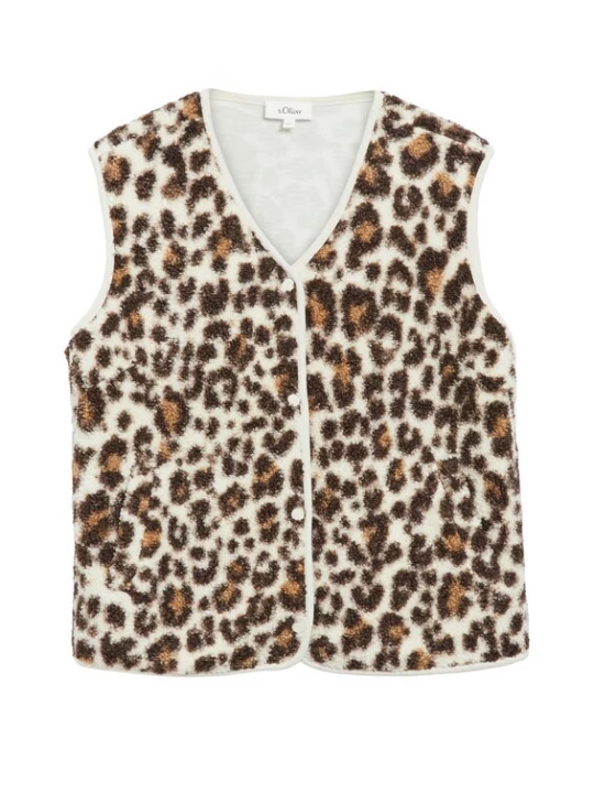 Foto van product s.Oliver Bodywarmer lichtbeige / chocoladebruin / lichtbruin