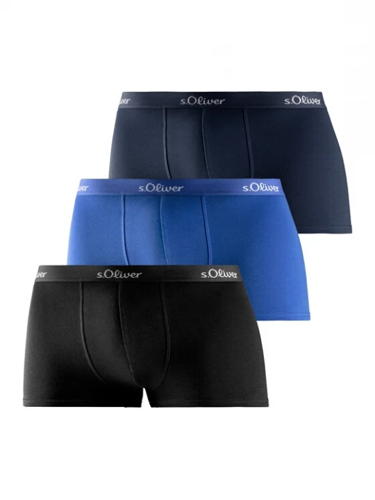 Foto van product s.Oliver Boxershorts blauw / marine / lichtgrijs / zwart