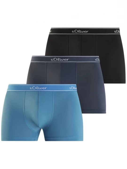Foto van product s.Oliver Boxershorts blauw / navy / zwart / wit