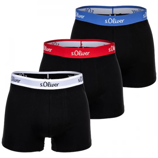 Foto van product s.Oliver Boxershorts blauw / vuurrood / zwart / wit