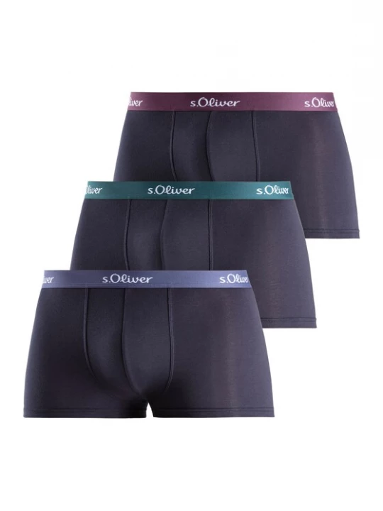Foto van product s.Oliver Boxershorts donkerblauw / petrol / wijnrood / wit