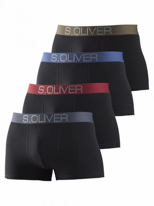 Foto van product s.Oliver Boxershorts duifblauw / rookgrijs / olijfgroen / bordeaux / zwart