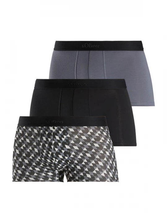 Foto van product s.Oliver Boxershorts greige / lichtgrijs / zwart