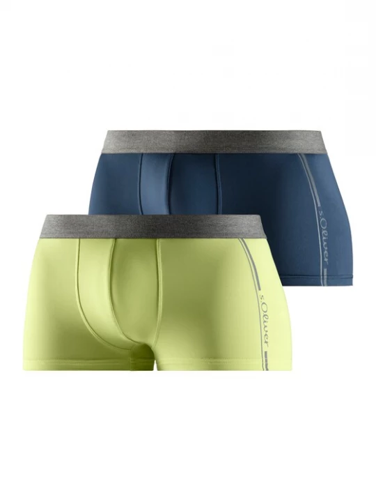 Foto van product s.Oliver Boxershorts grijs / limoen / petrol