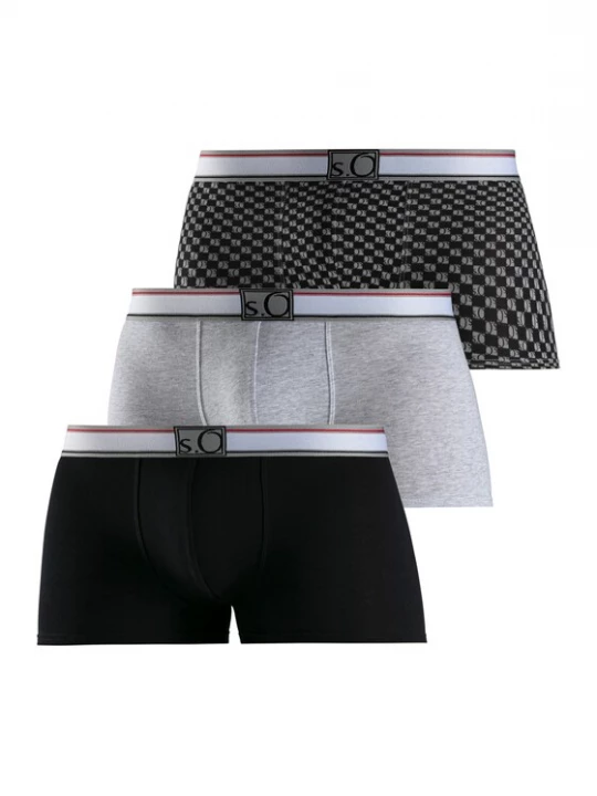 Foto van product s.Oliver Boxershorts grijs / zwart