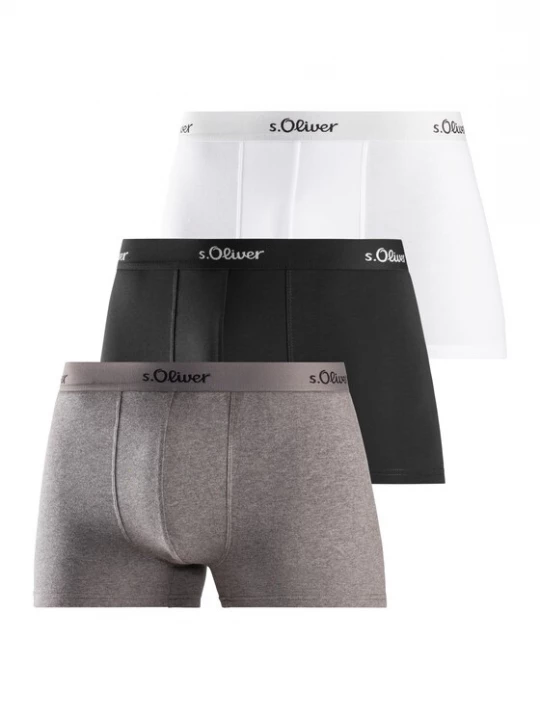 Foto van product s.Oliver Boxershorts grijs / zwart / wit