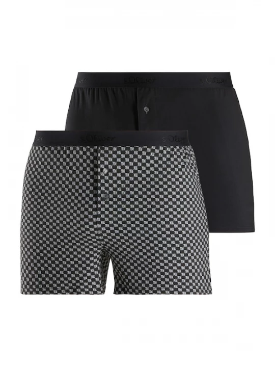 Foto van product s.Oliver Boxershorts lichtgrijs / zwart