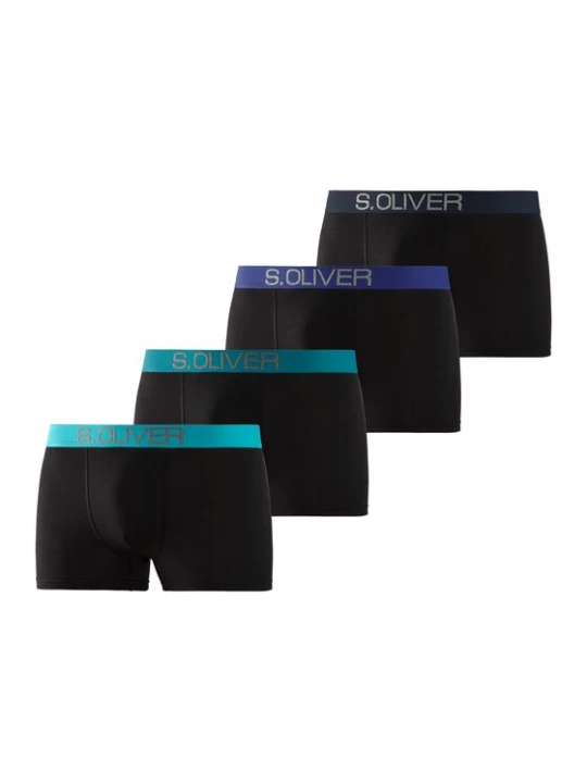 Foto van product s.Oliver Boxershorts nachtblauw / aqua / enziaan / zwart