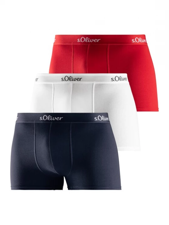 Foto van product s.Oliver Boxershorts nachtblauw / cranberry / zwart / wit