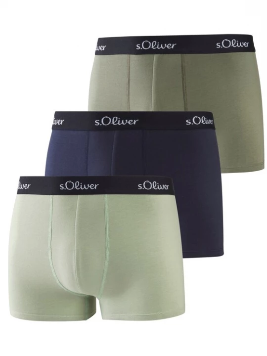 Foto van product s.Oliver Boxershorts navy / kaki / pastelgroen / zwart